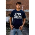 thumbnail image 4 of Jesus Strong Philippians 4:13 Bible Plus Size Crewneck Graphic Tee Shirt Brisco Brands 3X, 4 of 5