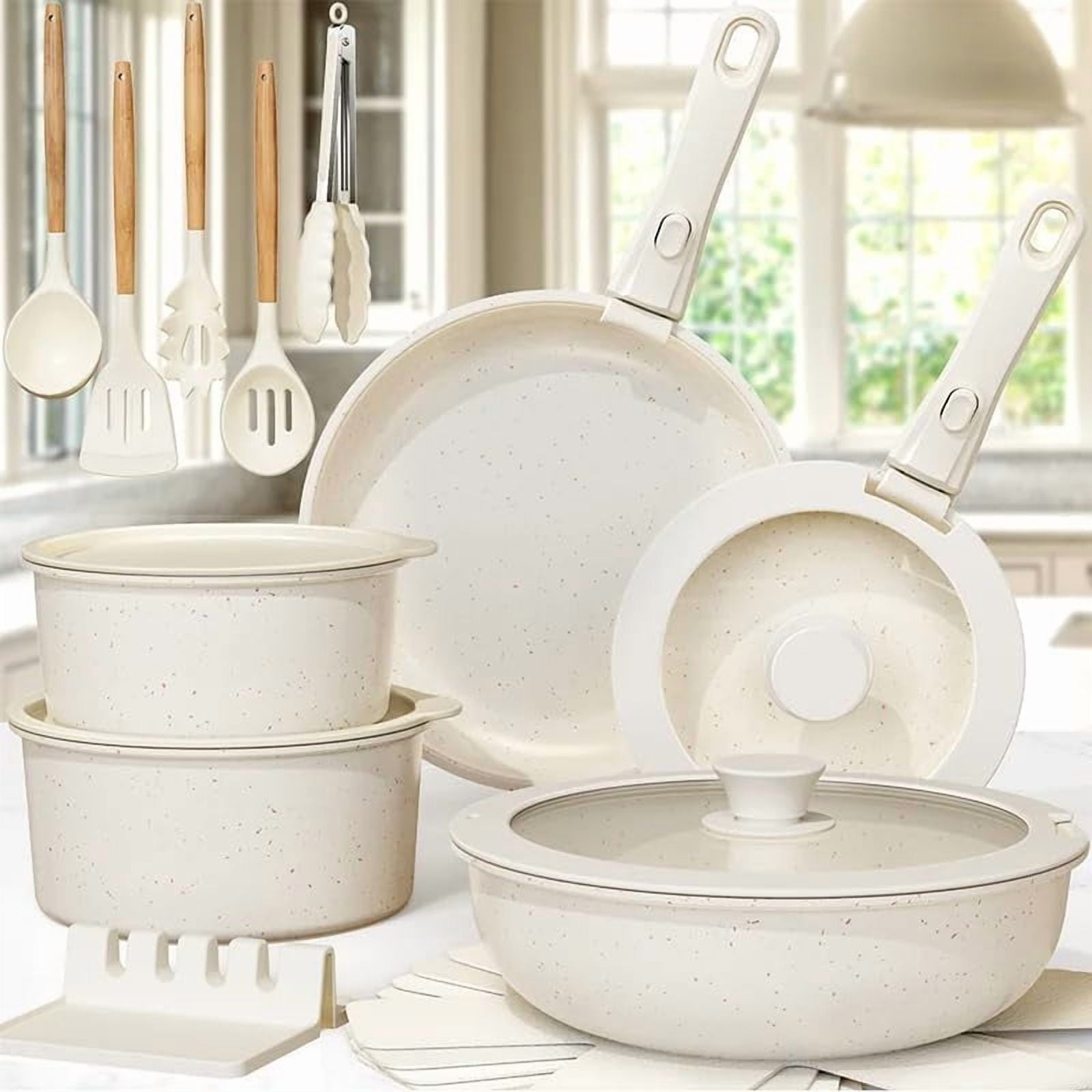 The Pioneer Woman Classic Ceramic Breezy Blossom Cookware Set, 12