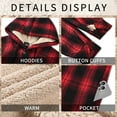 thumbnail image 6 of GENTS BLISS Flannel Shirts for Men Plaid Button Up Men Shirts Fleece Hooded Men Jacket Coat with Pocket, 6 of 11
