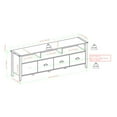 thumbnail image 3 of Bowery Hill 70" Industrial Farmhouse 4-Drawer TV Stand in White Oak, 3 of 5