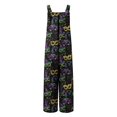 thumbnail image 6 of Moxiu Womens Mardi Gras Overalls Holiday Jumpsuits Dressy Casual Carnival Graphic Overalls Loose Wide Leg Rompers with Pockets 2025 Multicolor,XXL, 6 of 7