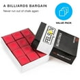 Felson Billiards Supplies Pool Chalk 12 Pack, Red Pool Table