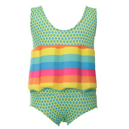 

Cathalem Kids Swim Suit Girls Adjustable with Romper Buoyancy Conjoined Kids Swimsuit Beach Float Suit Girls Swim Suits10 12 Swimwear Green 120