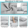 thumbnail image 6 of Grey/White Fabric Recliner Loveseat Luxurious Seating with Fabric Finish, Ergonomic Design, and Adjustable Backrest, Small Spaces/RVs, Home Theaters, Houses, and Offices., 6 of 6