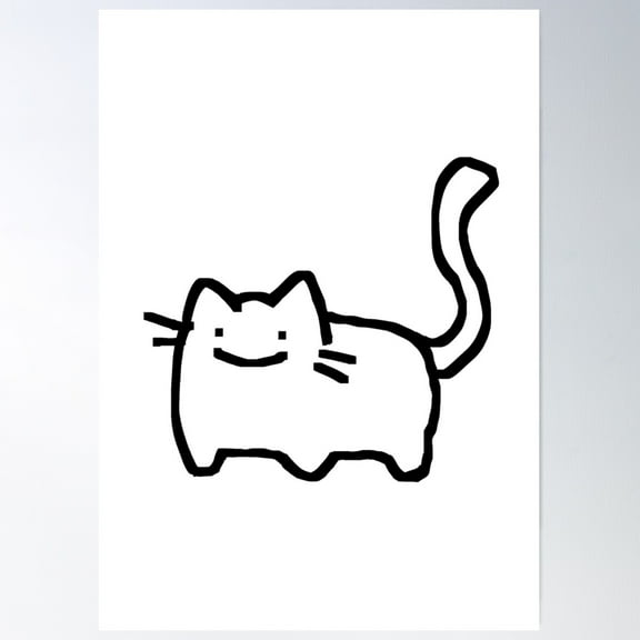 Cat Poster Wall Art, Modern Wall Decor For Living Room Bedroom, 8x12 UNFRAMED