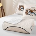 thumbnail image 4 of Manfei Halloween Ghost Print Bed Spread Queen,Turkey Pattern Queen Coverlet Set,3 Pieces,1 Quilt and 2 Pillowcases, 4 of 7