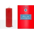 thumbnail image 4 of Hyoola 3 x 9 Red Unscented European Made Pillar Candles, Dripless Paraffin Wax with Smokeless Cotton Wicks, 4-Pack, 4 of 5