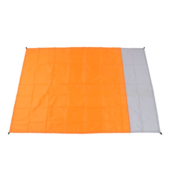 Riousery Waterproof Beach Blanket 78.7x55.1in / 200x140cm Portable Folding Polyester Picnic Mat Sandproof Outdoor Camping Rug Orange Gray