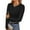 Black, variant on Ekouaer Women's Long Sleeve Shirts 3 Packs Crew Neck Stretchy Fitted Tops Ribbed Base Layer Soft Thermal Undershirts Tee