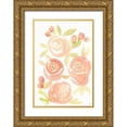 thumbnail image 1 of Lee, Judson 11x14 Gold Ornate Wood Framed with Double Matting Museum Art Print Titled - Pale Roses, 1 of 4