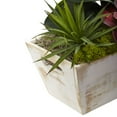 thumbnail image 4 of Nearly Natural Seasonal Orchid & Succulent Garden w/White Wash Planter, 4 of 4