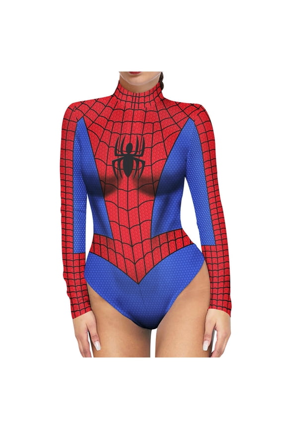 Women's Sexy Spider Costume Women's Cosplay Superhero Anime Jumpsuit Halloween Costume
