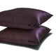 thumbnail image 3 of Funda de almohada lumbar de lujo HomeCentric, color ciruela oscuro, paquete de 2, 30 x 50 cm (12 x 20 pulgadas), funda de almohada rectangular lisa y lisa de seda artística, estilo moderno liso -, 3 of 5
