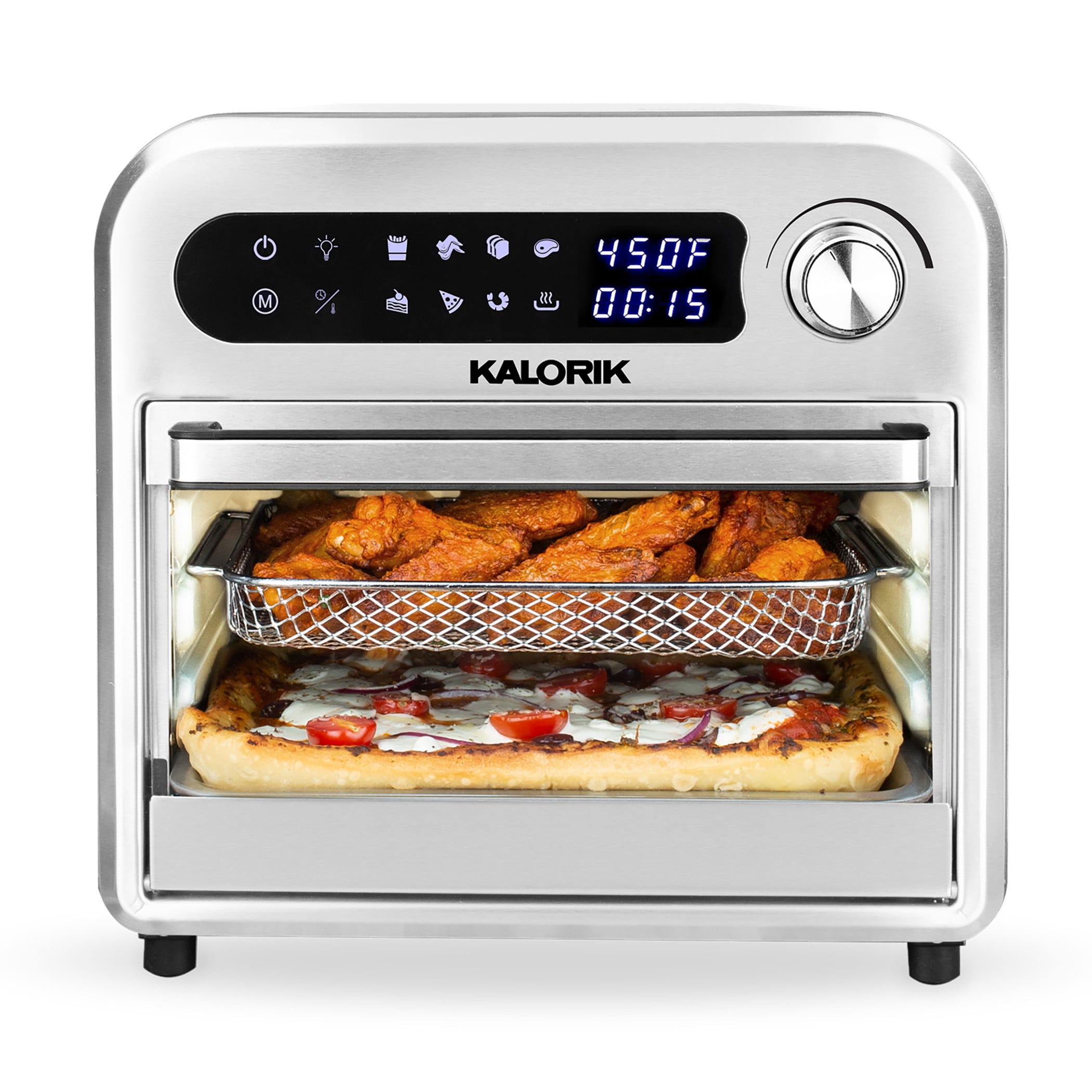 Kalorik® 12.6 Quart Digital Air Fryer Oven, Black and Stainless Steel