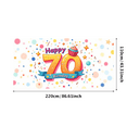 thumbnail image 3 of LUUFILx Colorful 70th Birthday Banner with Star and Confetti Elements Background Backdrop Party Supplies Photography Props for Birthday Party Decoration, 3 of 8