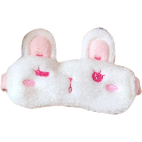 Bunny Stuffed Animal Bunny Ears Eye Mask Stuffed Animals Fluffy Sleeping Eye Cover Portable Eye Patch Rabbit Plush Materia