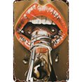 thumbnail image 1 of (1) Hojalata Rectangular 30*40cm Plano Labios Rojos Y Botella Serie Bodegones, 1 of 9