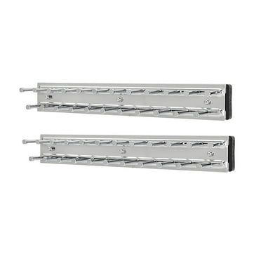 Rev-A-Shelf TRC-12CR 12-Inch Side Mount Extending Tie Rack Organizer, Chrome (2 Pack)