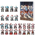 thumbnail image 1 of Calendriers de l'Avent de Noël en Acrylique Pandass Mignons 2025, Réutilisables avec Compte à Rebours de 24 Jours pour Décoration de Mariage Anniversaire, Boîte Cadeau Surprise, Rouge-E, 1 of 8