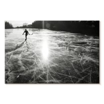 Elephant Stock Solo Hockey Wall Art - Horizontal Canvas Wall Art - Living Room Wall Decor - Sports Canvas - Black And Gray Decor - 12" x 8"