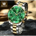 thumbnail image 5 of OLEVS Men's Stainless Steel Strap Waterproof Multifunctional Three-eye Quartz Watch, 5 of 8