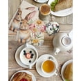 thumbnail image 4 of Beige Easter Kitchen Dish Towels for Drying Dishes Set of 3, Spring Watercolor Vintage Tulip Flower Plant Waffle Weave Microfiber Hand Tea Bathroom Towels Quick Dry & Absorbent Towel 15.7x23.6, 4 of 7