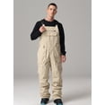 thumbnail image 5 of Hotian Men Insulated Ski Snow Bib Pants Outdoor Snowboarding Overalls Khaki S, 5 of 5
