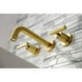thumbnail image 4 of Kingston Brass KS8127CML Manhattan 2-Handle 8 in. Wall Mount Bathroom Faucet, Brushed Brass, 4 of 5