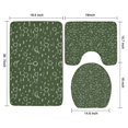thumbnail image 3 of Math Equations Molecule Icons Green Pattern Bathroom Rugs Sets 3 Piece,Toilet Cover Set,Absorbent Non Slip Bathroom Mats Sets with U-Shaped Contour Rug Toilet Rug Set, 3 of 5
