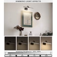 thumbnail image 3 of Joossnwell Luces LED para cuadros regulables de 15,5 pulgadas de largo con cable duro para pinturas, luz de galería negra con brazo oscilante ajustable, lámparas de exhibición de obras de arte, 7 W, 3, 3 of 5