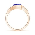 thumbnail image 2 of ANGARA Natural Semi Bezel-Set Solitaire Round 1.8 ct Tanzanite Bypass Ring in 14K Rose Gold for Women (Size-8mm) | December Birthstone, Anniversary, Jewelry Gift for Women | Natural Tanzanite Ring, 2 of 9