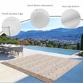 thumbnail image 3 of Beige Pink Floral Outdoor Rug for Patio/Deck/Porch, Non-Slip Large Area Rug 5 x 8 Ft, Spring Flowers Indoor Outdoor Rugs Washable Area Rugs, Reversible Camping Rug Carpet Runner, 3 of 8