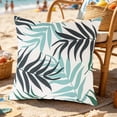 thumbnail image 4 of CaiYueKe Throw Pillow Covers Outdoor Waterproof Cozy Graceful Fan-Shaped Leaves Decorative Cushion Cases for Garden Patio Tent Balcony Couch Sofa 18 X 18 Inches, 4 of 8