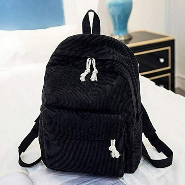 Mochila estilo mochila de tela suave para mujer mochila escolar de diseno de pana para chicas adolescentes mochila a rayas para mujer Adepaton LN 2559 2 Walmart en linea