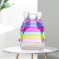thumbnail image 6 of Clear Backpack Heavy Duty Shoulder Bag Outdoor Daypack Rucksack Purple, 6 of 8