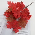 thumbnail image 7 of Artificial Fall Oak Leaves Bush, Faux Autumn Oak Leaf Stems, UV Resistant Fake Fall Foliage for Home Thanksgiving Halloween Decor, 7 of 7