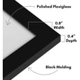 thumbnail image 3 of 11x14 Picture Frame with Polished Plexiglass - Set of 12 - Signature Collection - Picture Frames with Engineered Wood - Photo Frame for Wall Display - Black, 3 of 6