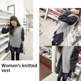 thumbnail image 3 of Spring Autumn Female Blended Pullover Sweater Simple Design Clothes Vest Sleeveless Knitted Tops Casual Dressing Accessory for Outdoor Office M, 3 of 8
