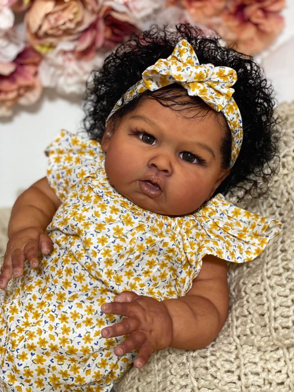 22inch Reborn Baby Dolls Black Girls Realistic Silicone Toddler Lifelike Babies That Look Real boy Eyes Open