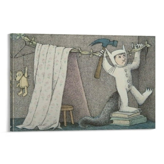 Maurice Sendak Poster Canvas Wall Art Posters For Room Aesthetic And Decor 3 Poster For Bedroom Living Room Bathroom Kitchen Office Decor