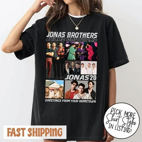 NEW!! Jonas Bros Vintage Frame 20th Anniversary Tour 2025 Unisex T-Shirt