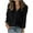 Black, variant on Fanxing Linen Shirts for Women Summer Long Sleeve Linen Tops V Neck Button Down Shirts Dressy Top Blouses S-2XL