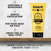 Bee Bald SHAVE Premium Shaving Cream for Men, Smooth & Quick Shave for Face and Head, 6 fl oz