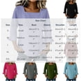 thumbnail image 3 of Women's Solid V-Neck Long Sleeve Casual Top with Three-Quarter Sleeve, 3 of 8
