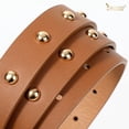 thumbnail image 6 of JASGOOD Women Leather Belts Fashion Studded Punk Belt for Holiday Party, 6 of 8