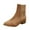 Khaki, variant on Bmisegm Lace up Boots for Women Flat Ladies Fashion Solid Color Suede Pointed Side Zipper Thick Heel Short Boots Boots for Women Brown 8