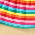 thumbnail image 5 of Summer Clearance Holiday Deals 2025! QTOCIO Toddler Girls Dresses, Baby Girl Summer Clothes, Girls' Striped Dress Baby Clothes Half Body Skirt Sleeveless Dress, Red, 1 Years, 5 of 6