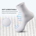 thumbnail image 3 of FITDON 5 Pairs Women's Calf-Length Socks Crew Socks, Non Slip Cotton Athletic Socks for Men Women, White, 3 of 7