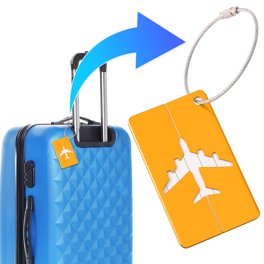 kwmobile Étiquette de bagage en silicone avec carte d'identité et