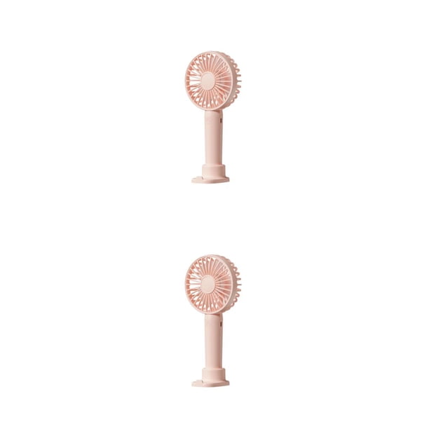 Ventilador Portátil 1200mAh Recargable de mano Bearachild Mini Escritorio 3 velocidades Rosa 2Conjunto